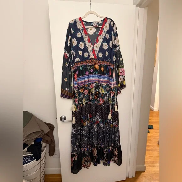 Beautiful Johnny Was silk like maxi - Picture 1 of 3